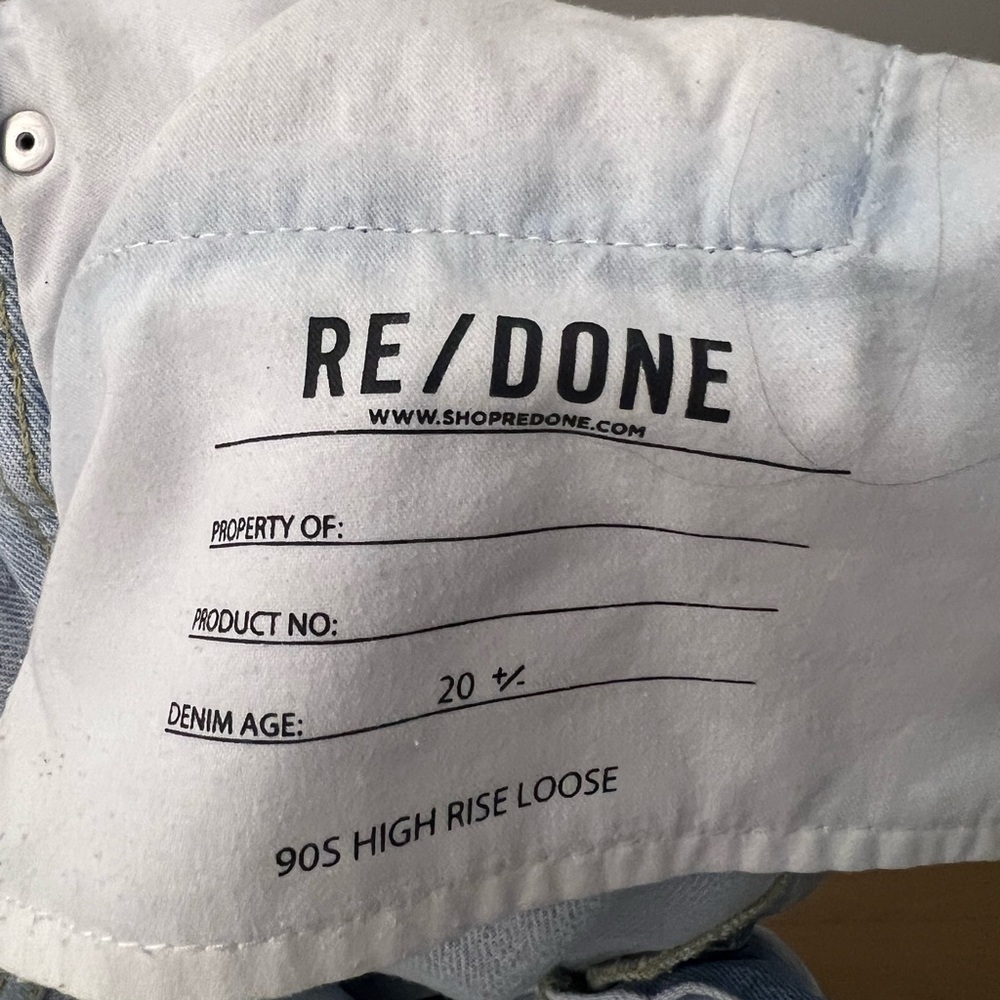 RE/DONE Originals 90s High Rise Loose in Perfect Light Indigo - Size 30 - Picture 8 of 8